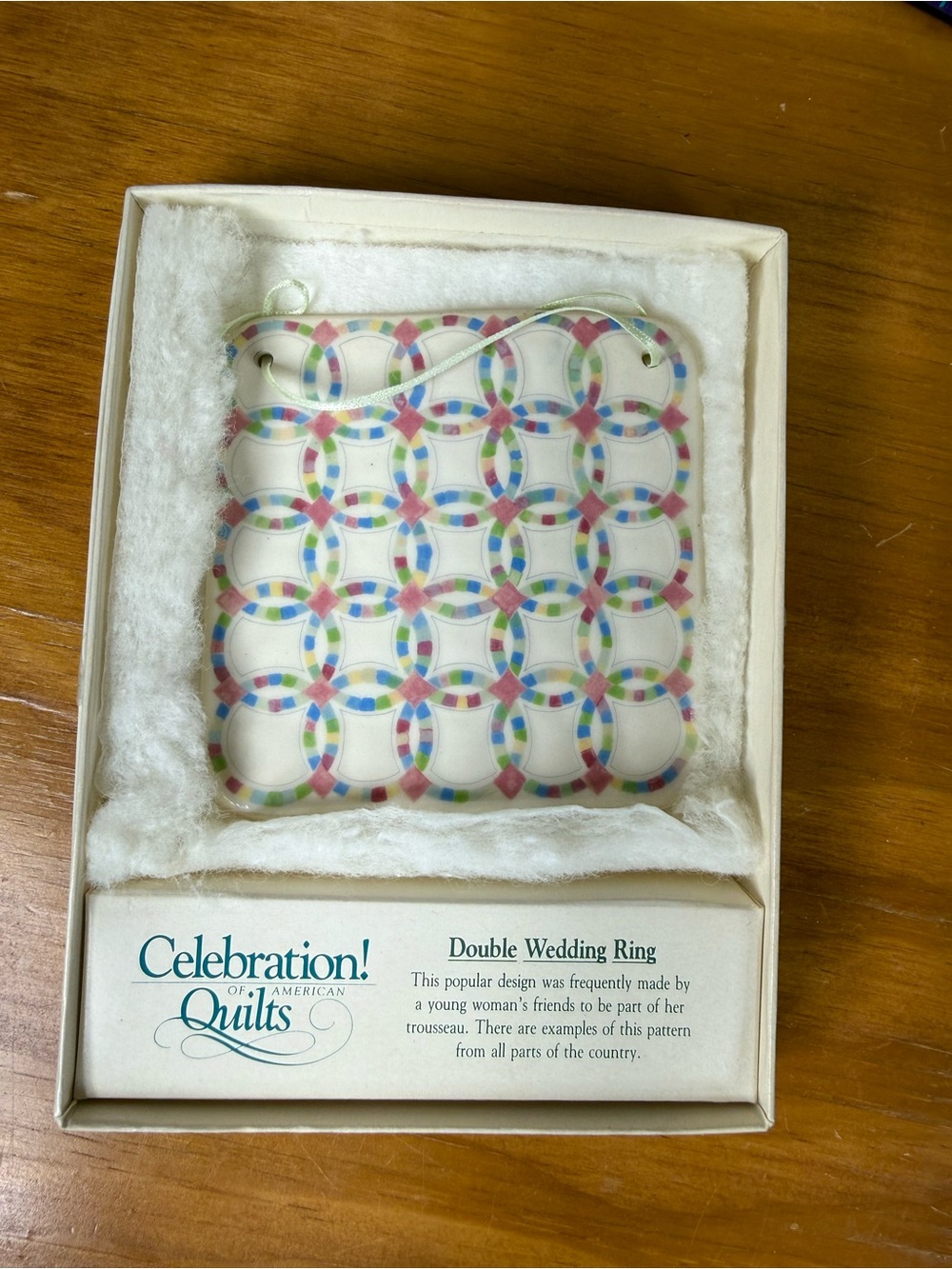 Double Wedding Ring Ceramic Quilt